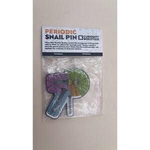 Curiosity Box Periodic Snail Pin Magnetic Enamel Chemistry STEM Vsauce